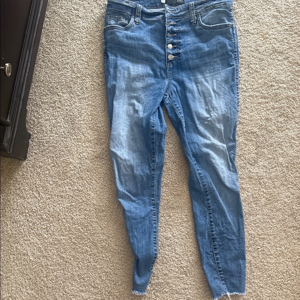Kut from the Kloth Women's Skinny Jeans in Medium Blue - Picture 2 of 3